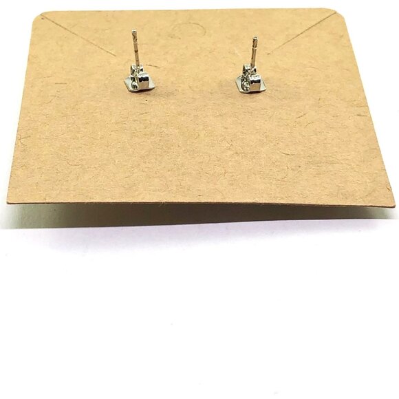 lucky dice stud earrings silver tone casino vegas game novelty fun retro kitsch - Picture 5 of 5